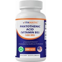 Vitamatic Pantothenic Acid (Vitamin B5) 500mg, 200 Capsules