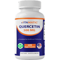 Vitamatic Quercetin 500mg Supplement - 120 Veggie Capsules, 4.35