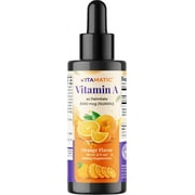 Vitamatic Sugar Free Vitamin A Liquid Drops 10000 IU (3000 mcg) as Retinyl Palmitate - Approximate 4 Months Supply - Immune Support, Eye Health, Skin Health - 2 FL OZ (59 ml)