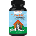 thumbnail image 1 of Vitamatic Turmeric for Dogs – 120 Chewable Tablets –  Curcumin, Collagen & Black Pepper – Hip & Joint Support for Dogs, 1 of 9