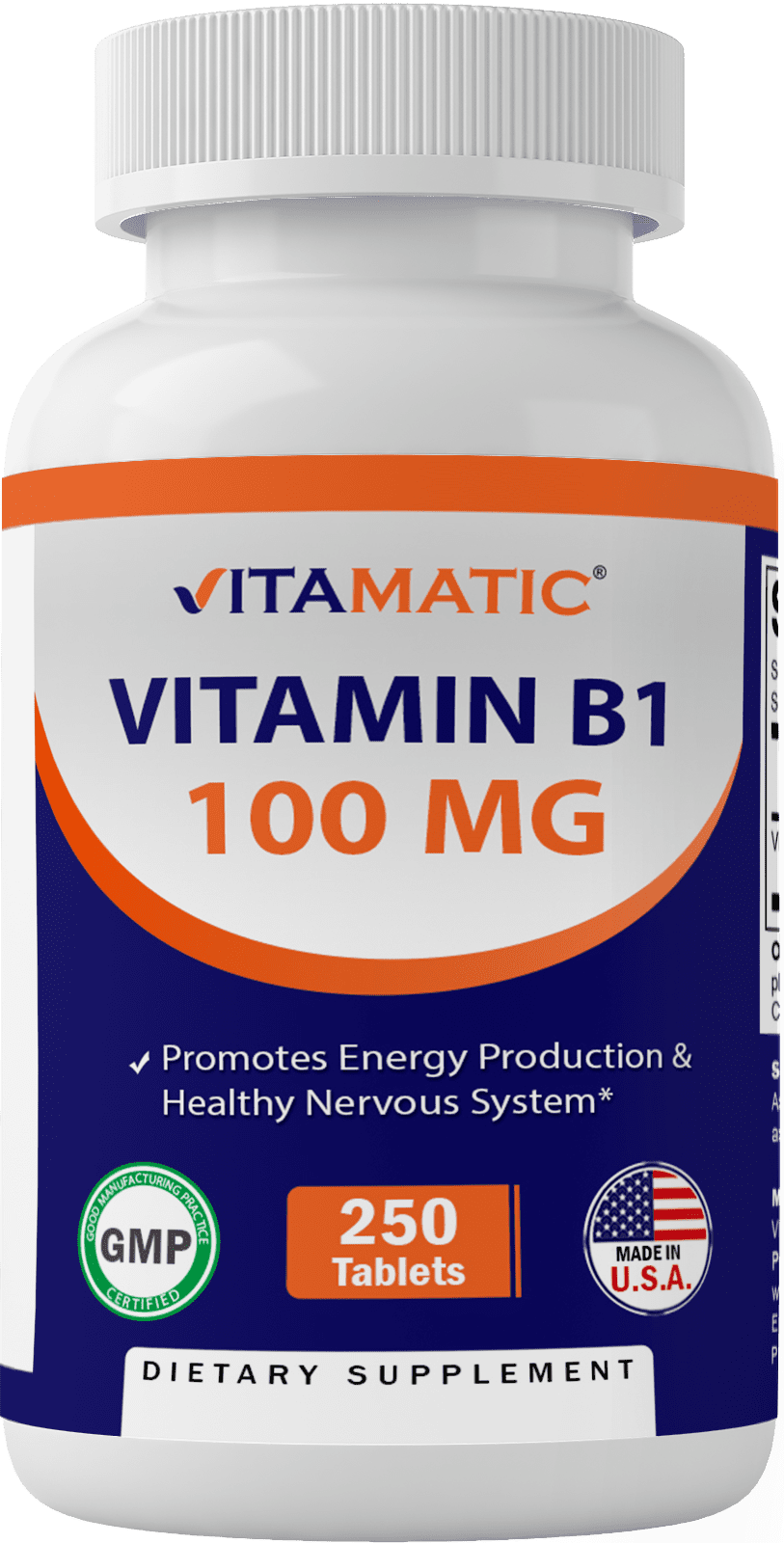 Vitamatic Vitamin B1 (As Thiamine Mononitrate) 100 mg 250 Vegetarian