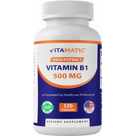 Vitamatic Vitamin B1 (Thiamine) 500mg, 120 Capsule