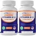 thumbnail image 1 of Vitamatic Vitamin B12 1000 mcg Fast Dissolve 365 Tablets - Berry Flavor - Supports Energy Metabolism - 2 Pack, 1 of 10