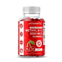 Vitamatic Vitamin B12 5000 Mcg 120 Gummies - Energy & Nervous System Support - Non-GMO & Gluten Free