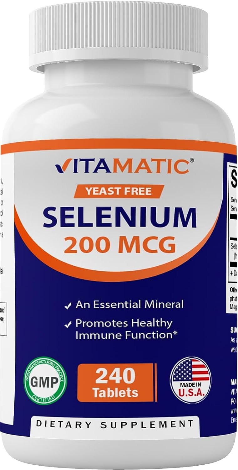 Vitamatic Yeast Free Selenium 200mcg as Selenomethionine Supplement
