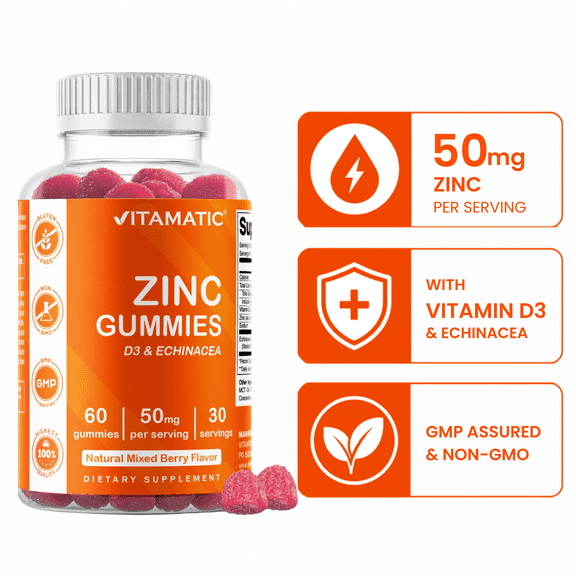 Vitamatic Zinc 50mg Gummies - 60 Vegan Gummies