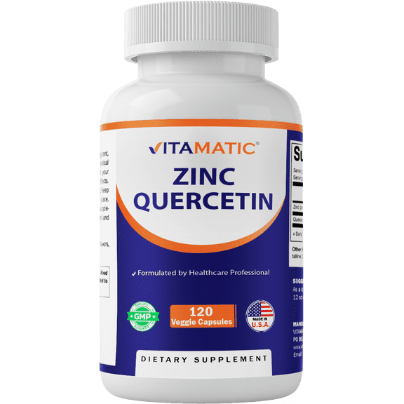 Vitamatic Zinc Quercetin 120 Veggie Capsules