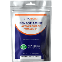 VitamaticUSA Benfotiamine Pure Powder 600 mg per Serving 100 Grams