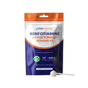 VitamaticUSA Benfotiamine Pure Powder 600 mg per Serving 100 Grams