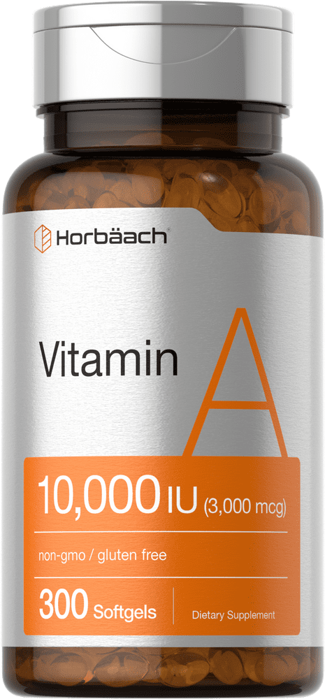 Vitamin A 10000 IU | 300 Softgels | Premium Supplement | by Horbaach