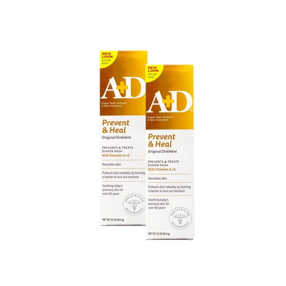 Vitamin A & D Cream - Prevent Diaper Rash, 1.5 oz (Pack of 2)