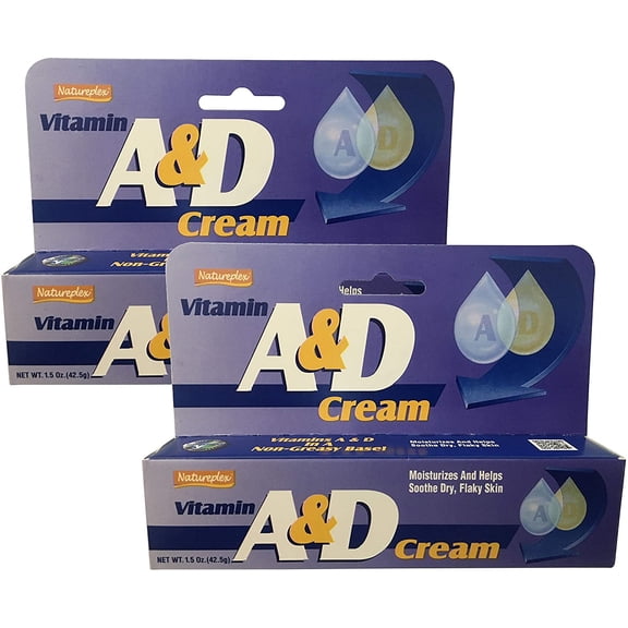 Vitamin A&D Moisterizing, Soothing Cream, 2 x 1.5 oz Bottles