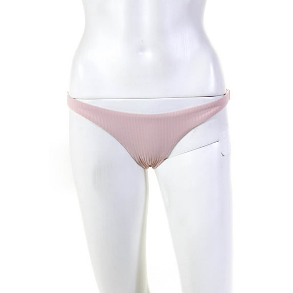Vitamin A Womens Ribbed Strip Luciana Bikini Bottoms Ballet Pink Size XS