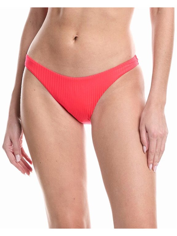 Vitamin A womens California High-Leg Bikini Bottom, XL, Orange