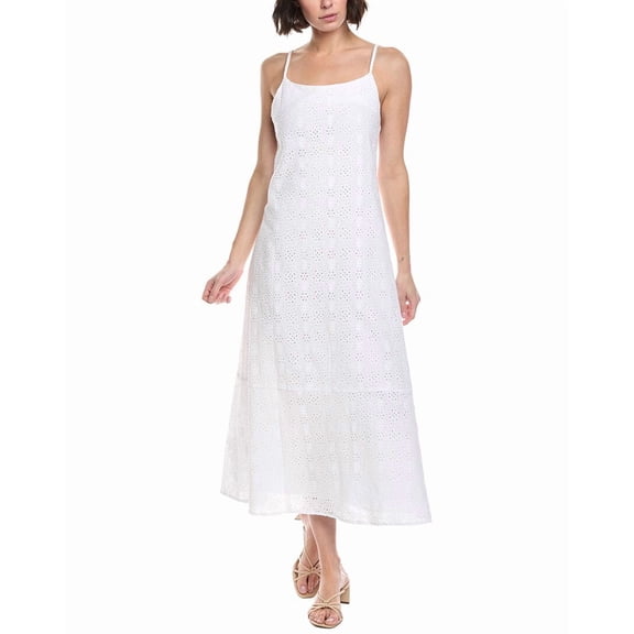 Vitamin A womens  Mari Linen-Blend Maxi Dress, s, White