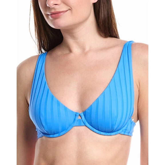 Vitamin A womens  Rossi Halter Underwire Bikini Top, m, Blue