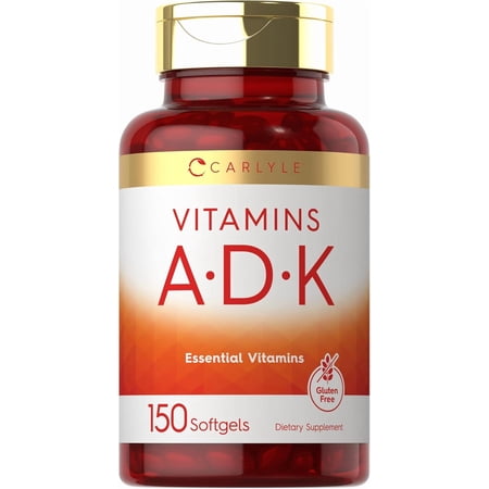 Vitamin ADK | 150 Softgels | Non-GMO and Gluten Free | by Carlyle