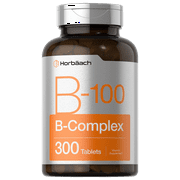 Vitamin B-100 Complex | 300 Vegetarian Tablets | by Horbaach