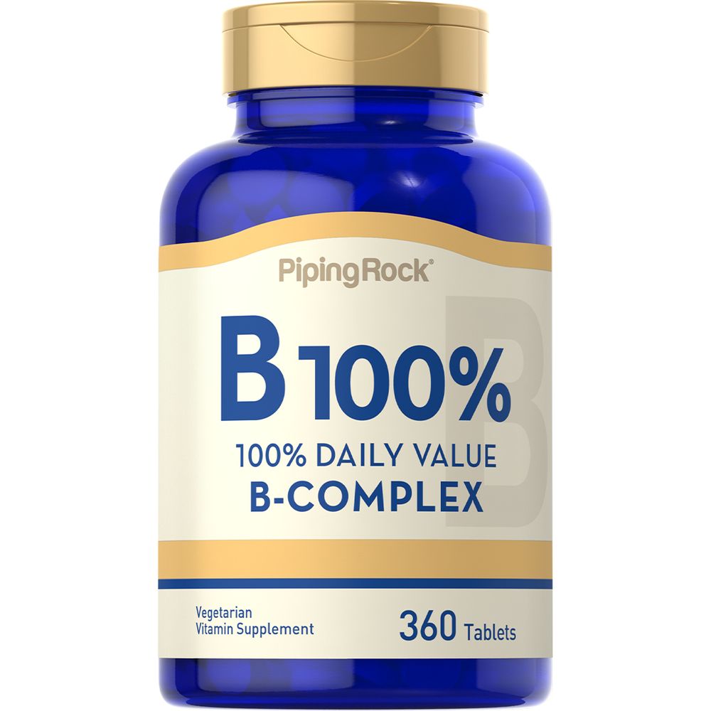 Vitamin B100 Complex 360 Tablets Vegetarian Supplement NonGMO