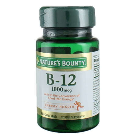 Vitamin B-12 1000 Mcg Tablets, By Natures Bounty - 100 Tablets, 3 Pack