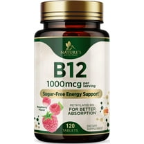 Vitamin B12 1000 mcg - Maximum Strength Methylcobalamin B-12 Chewable Tablet - Energy, Nervous System & Brain Support - Fast Dissolve, Vegan, Gluten-Free, Non-GMO for Women & Men - 120 Tablets