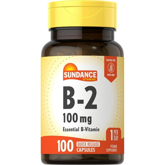 Vitamin B-2 | 100mg | 100 Tablets | For Men and Women | by Sundance