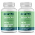 thumbnail image 1 of BESTVITE Vitamin B-6 200mg (240 Vegetarian Capsules) (2-Pack) - No Stearates - No Flow Agents, 1 of 7