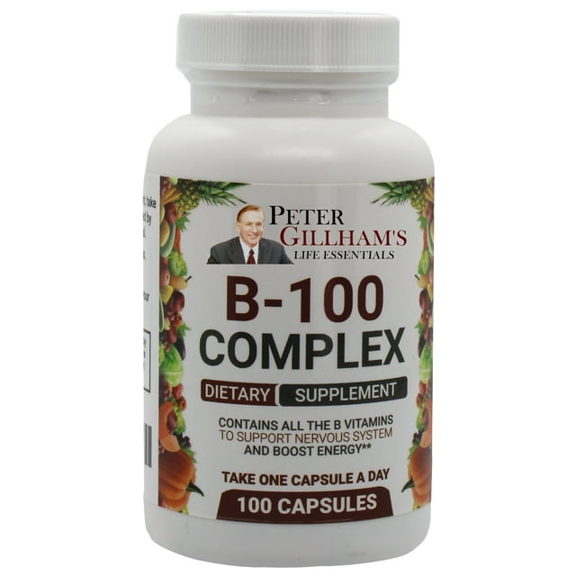 Vitamin B Complex 100mg (with Niacinamide), 100 Capsules
