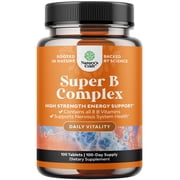 Natures Craft Vitamin B Complex Adult Multivitamin for Energy and Immune Support, 100 Tablets