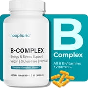 Noophoric B Complex Vitamins for Women and Men, Vitamin B Complex with Vitamin C, B Vitamins, B12, Biotin, Folate, Choline and Inositol, 60 Capsules