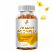 Vitamin B Complex Capsules, with Vitamin B1, B2, B3, B6,B12 Dietary Supplement, 120 Count