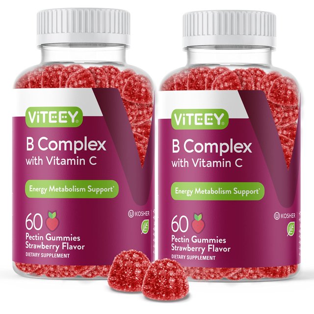 Vitamin B Complex Gummies for Adults with Vitamin C, B6, B12