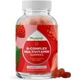 thumbnail image 1 of Vitamin B Complex Gummies for Adults & Kids - B Vitamins Complex with Thiamin, Riboflavin, Niacin, 6, 12 and Folate - Blend Supplement for Nervous System Support Energy & High Strength - 60 Gummies, 1 of 9