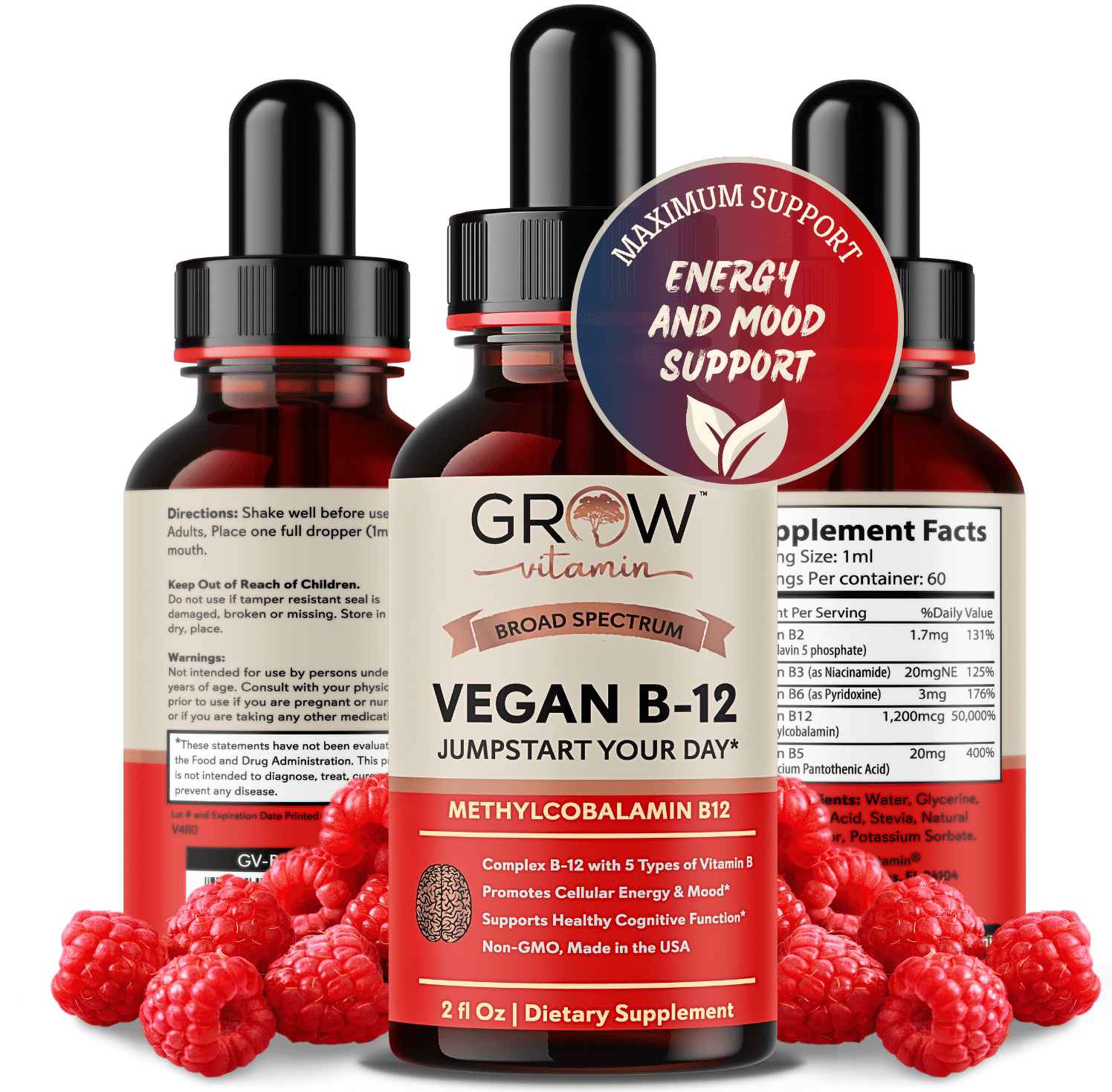 Vitamin B Complex Liquid Drops with Fast Absorption Super B Liquid