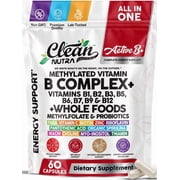 Vitamin B Complex Methylated B Vitamins for Women, Vitamin B12 Methylcobalamin Methylfolate B12 B1 B2 B3 B5 B6 B7 B9 Biotin Myo Inositol Choline Organic Spirulina Methylated Multivitamin 60 Ct