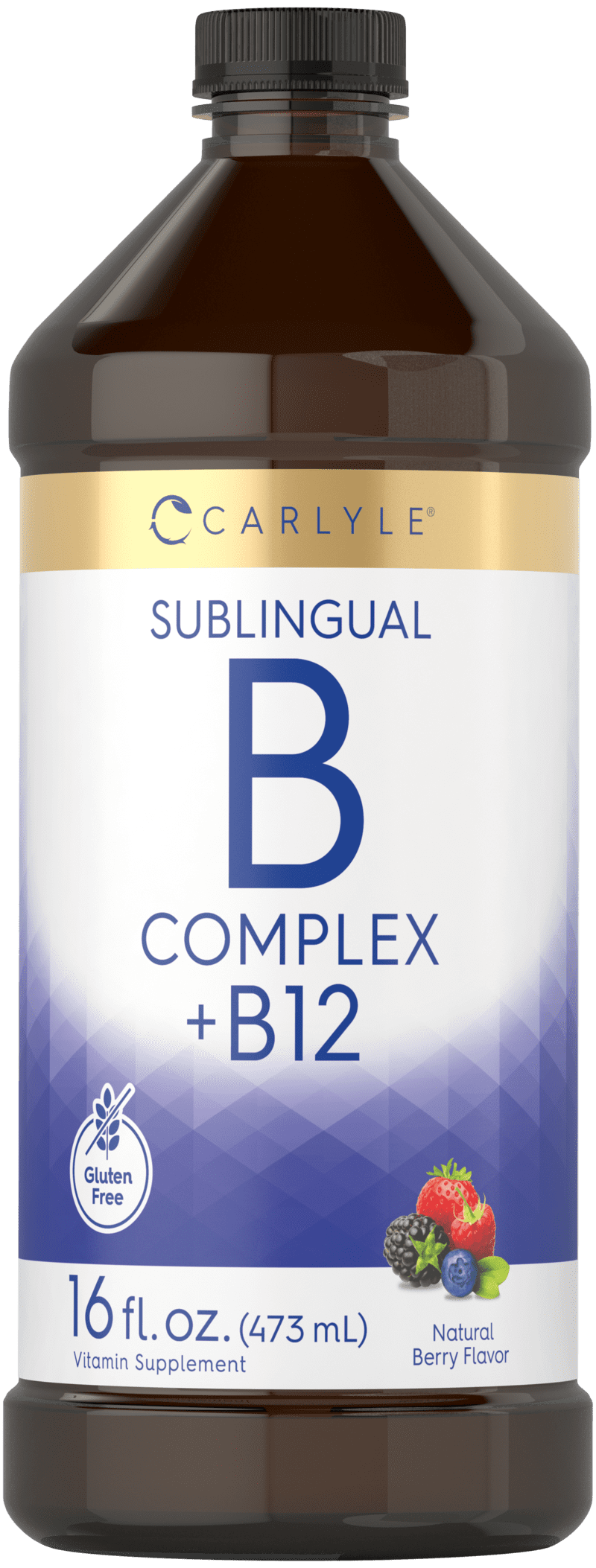 Vitamin B Complex Plus B12 16 Fl Oz Natural Berry Flavor