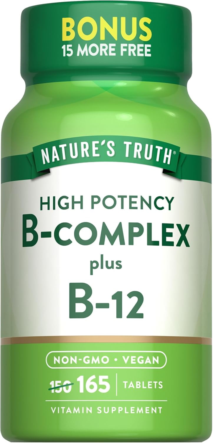 High Potency Vegan B-Complex Plus B-12 Tablets