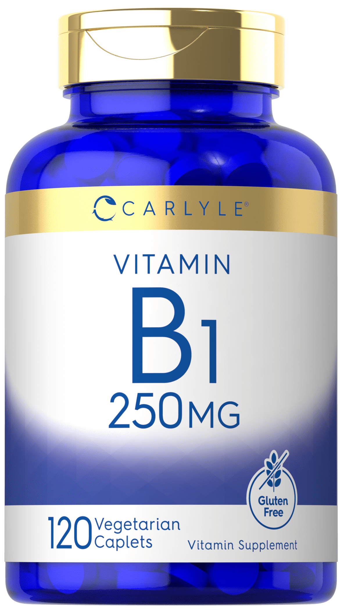 Vitamin B1 | 250mg | 120 Caplets | Vegetarian Formula | By Carlyle ...