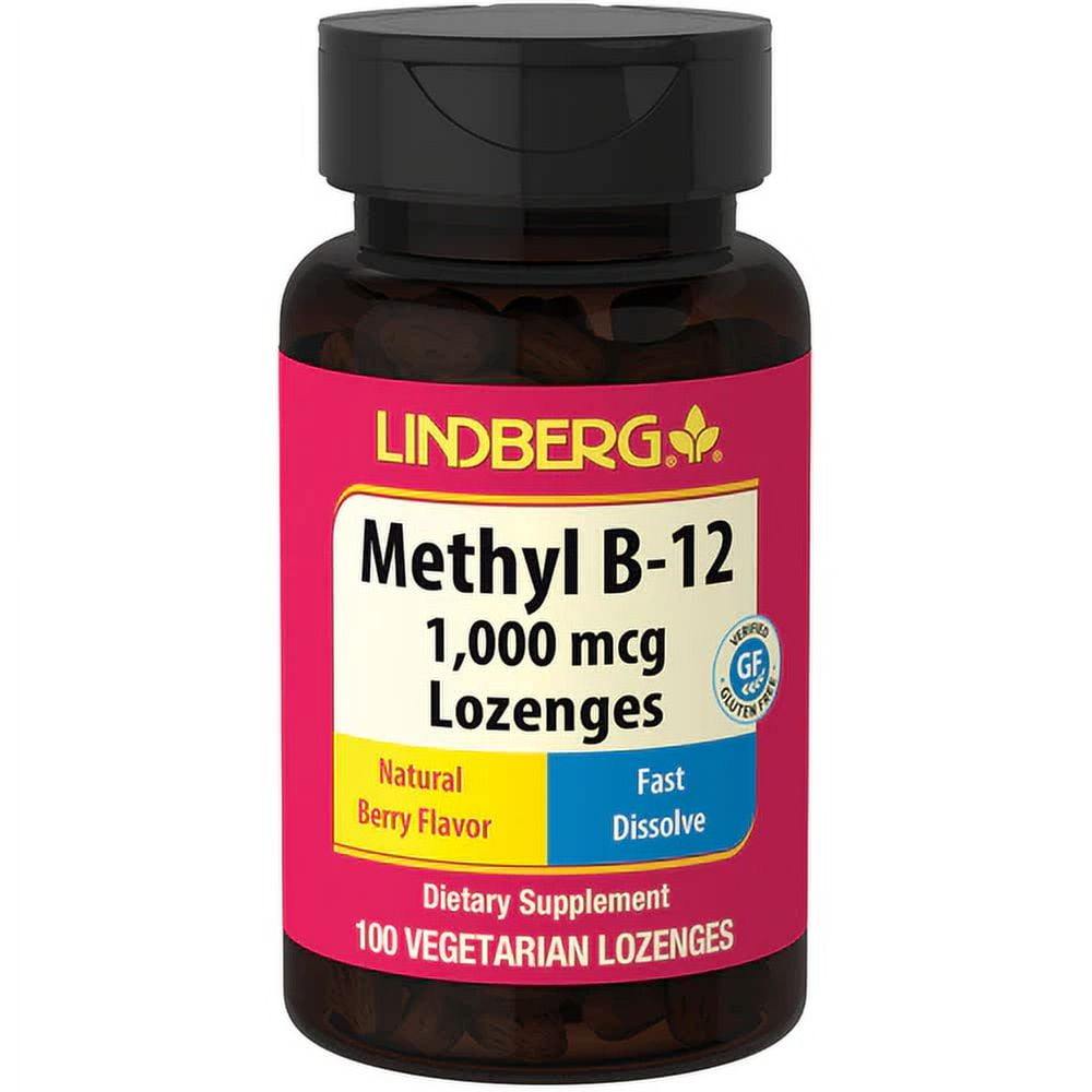 Vitamin B12 1000 mcg 100 Lozenges Berry Flavor Methylcobalamin