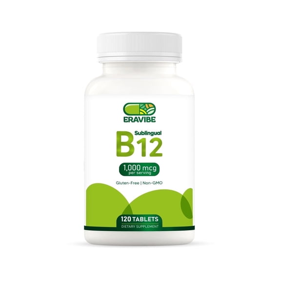 Vitamin B12 1000 mcg, 120 Tablets, Natural Cherry Flavor, Sugar Free