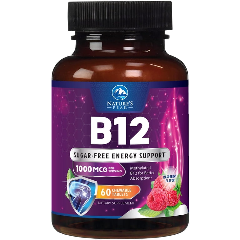 Vitamin B12 Complex (Methylcobalamin) 1000 mcg - 3X Strength B 12 Vitamins Supplement for Cellular Energy Metabolism, Nature's Nervous System Support, Vitamin B12 Complex (Methylcobalamin) 1000 mcg - 3X Strength B 12 Vitamins Supplement for Cellular Energy Metabolism, Nature's Nervous System Support,