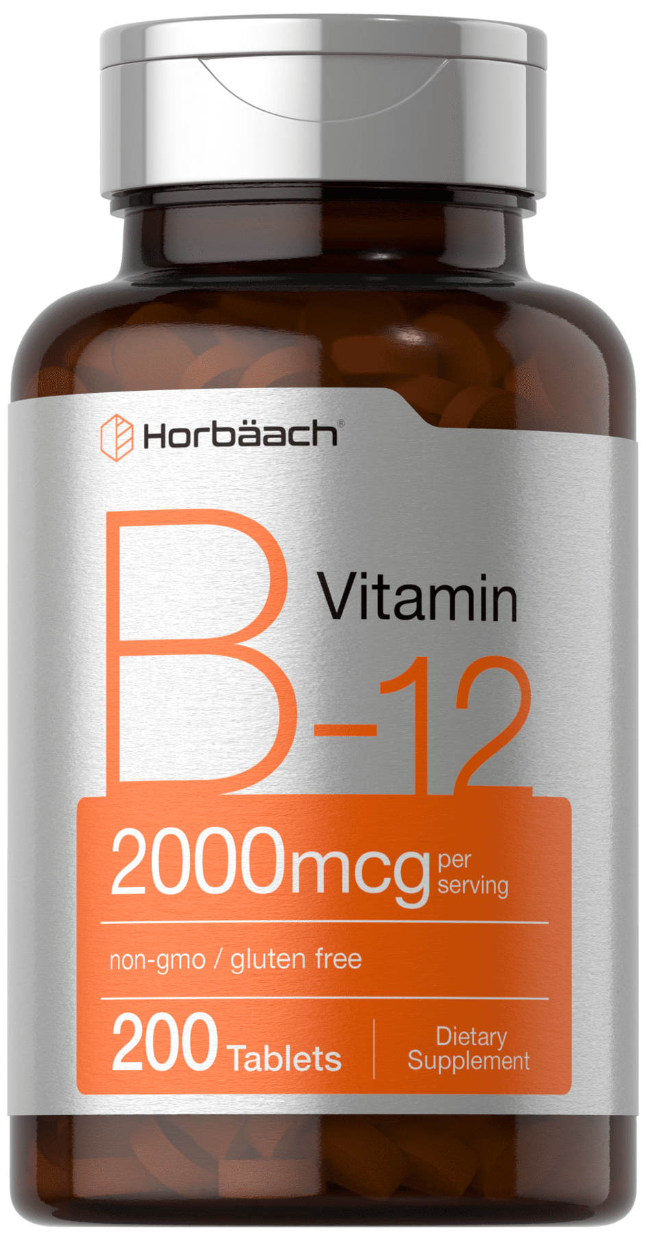 Vitamin B12 2000mcg 200 Vegetarian Tablets by Horbaach