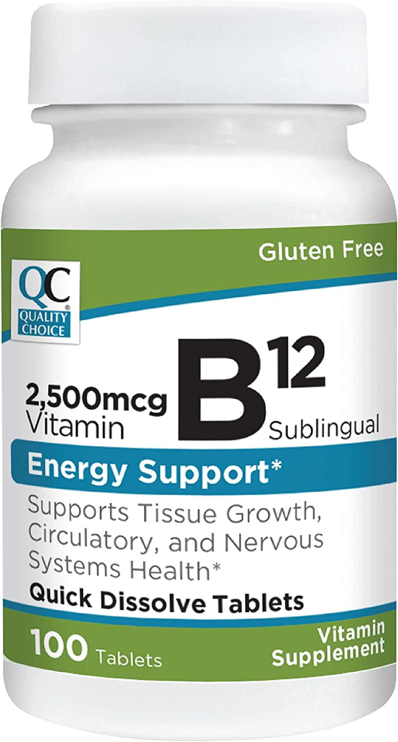 Vitamin B12 2500 mcg Sublingual Tablets 100 ct