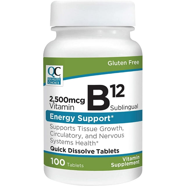 Vitamin B12 2500 mcg Sublingual Tablets 100 ct
