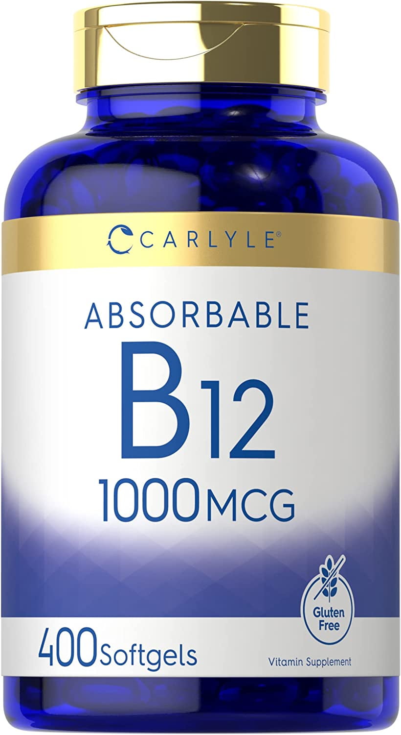 Vitamin B12 Absorbable 1000mcg 400 Softgels by Carlyle