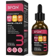 BFQN Vitamin B12 and B6 Liquid Drops, B12 Sublingual Vitamin B Complex - B 12 Vitamin 5000mcg - B12 Methylcobalamin with 27, 200 Mcg, Raspberry Flavor