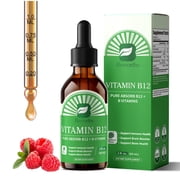 Vitamin B12 Drops with B-Complex & D3, Energy Support, Raspberry, 2 fl oz
