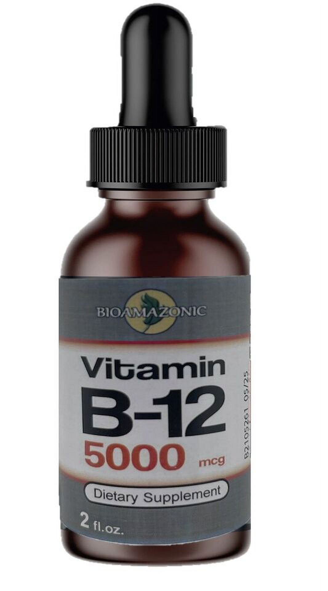 Vitamin B12 Sublingual Liquid Drops 5000mcg Natural Energy Booster (2
