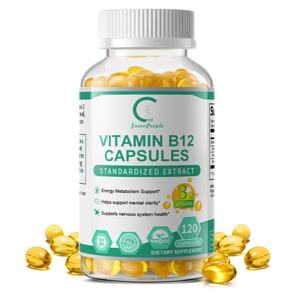 Vitamin B12 Supplement Capsule, Dietary Supplement for Energy Metabolism Support