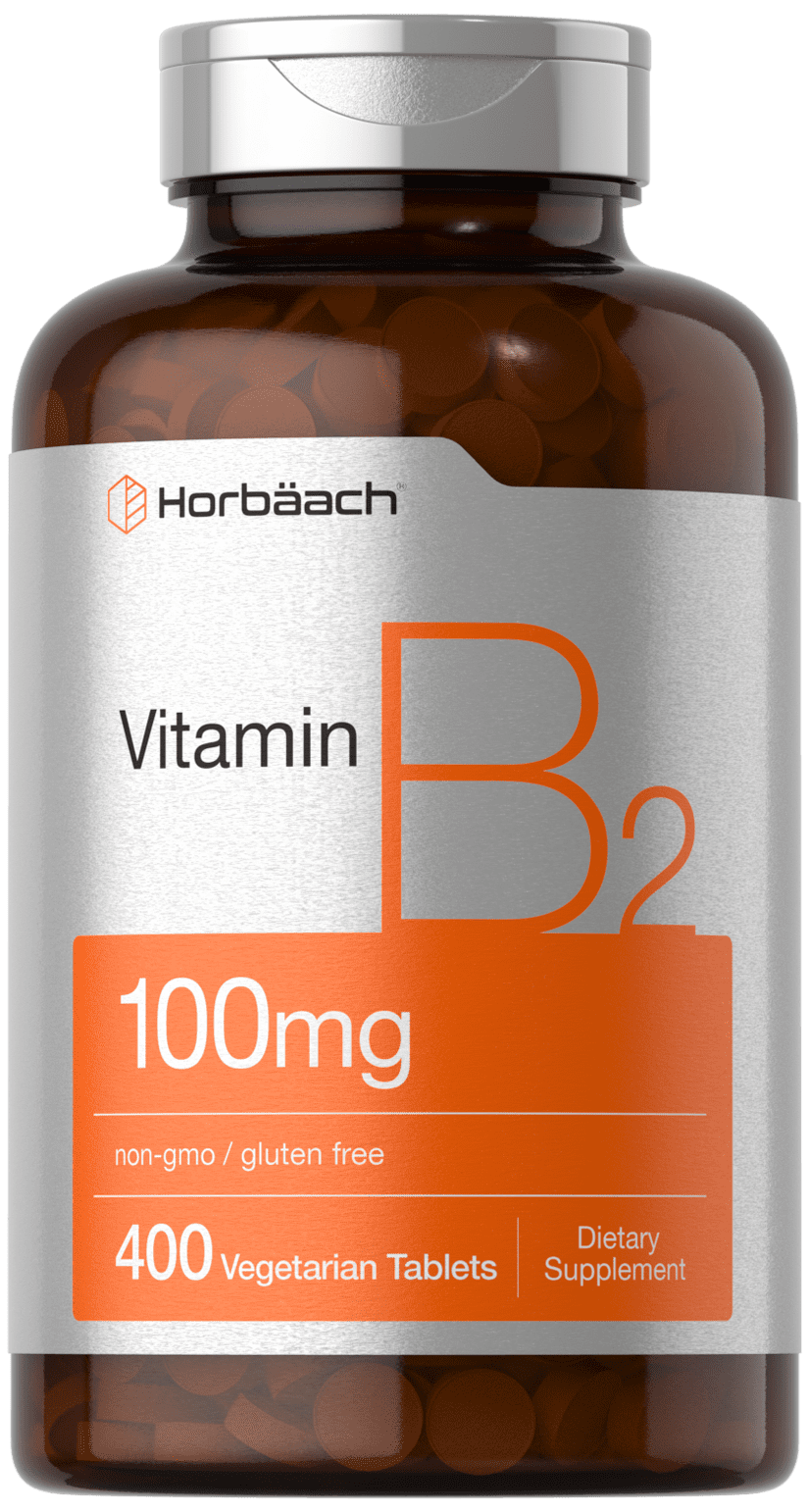 Vitamin B2 100mg 400 Tablets Riboflavin Supplement by Horbaach